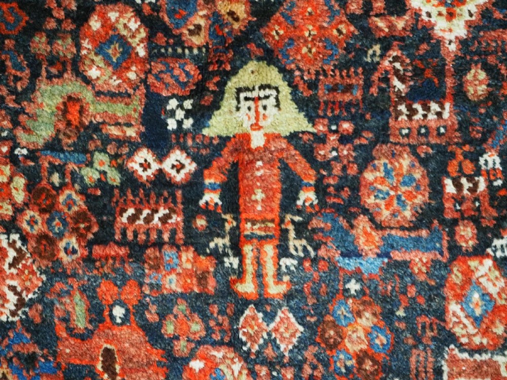 ANTIQUE KELLEH OR KHAN CARPET BY THE KHAMSEH TRIBE, VERY LARGE SIZE, CIRCA 1880. View X