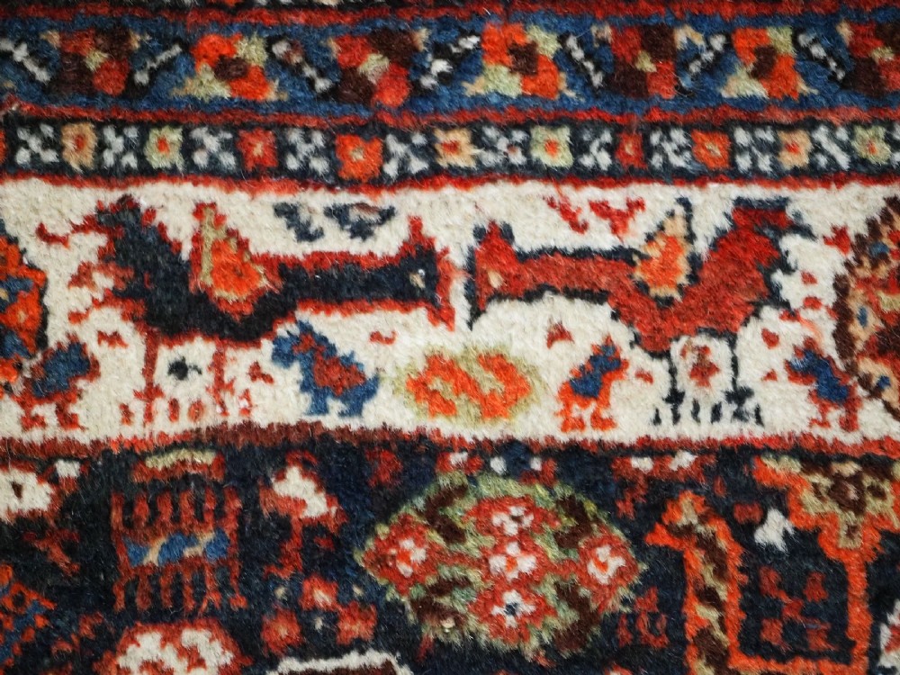 ANTIQUE KELLEH OR KHAN CARPET BY THE KHAMSEH TRIBE, VERY LARGE SIZE, CIRCA 1880. View XI