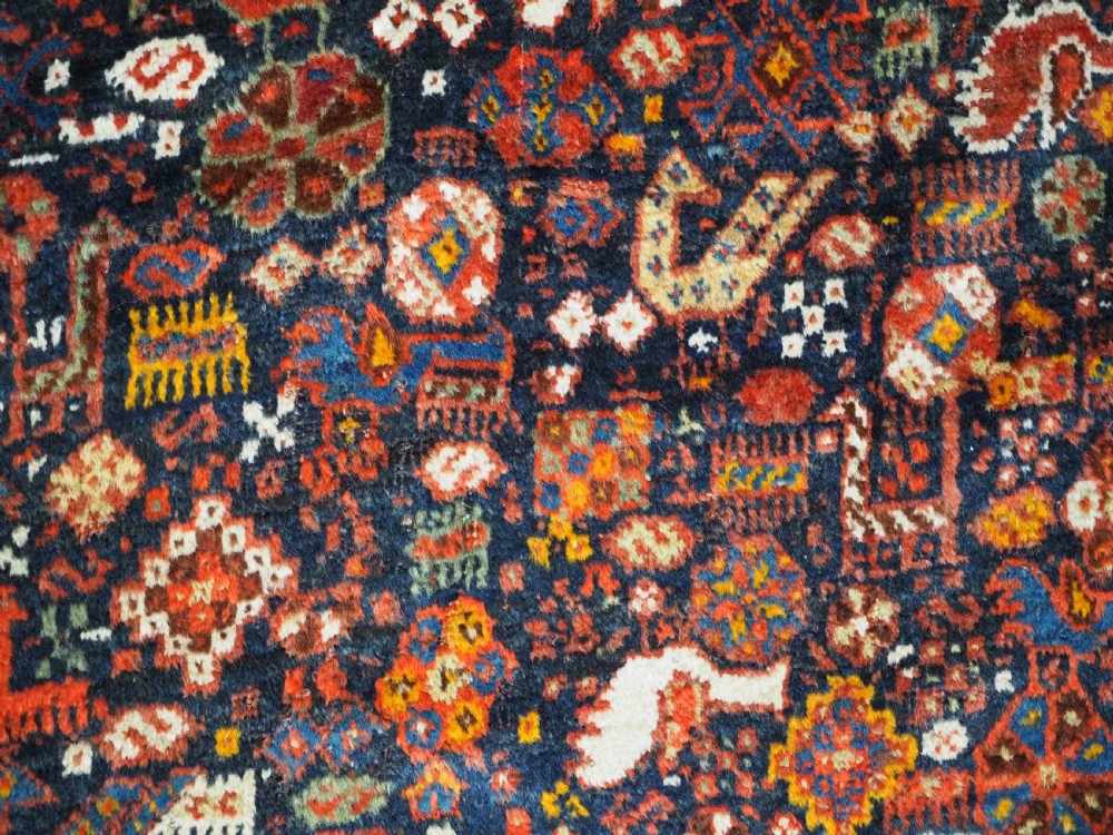 ANTIQUE KELLEH OR KHAN CARPET BY THE KHAMSEH TRIBE, VERY LARGE SIZE, CIRCA 1880. View XIII