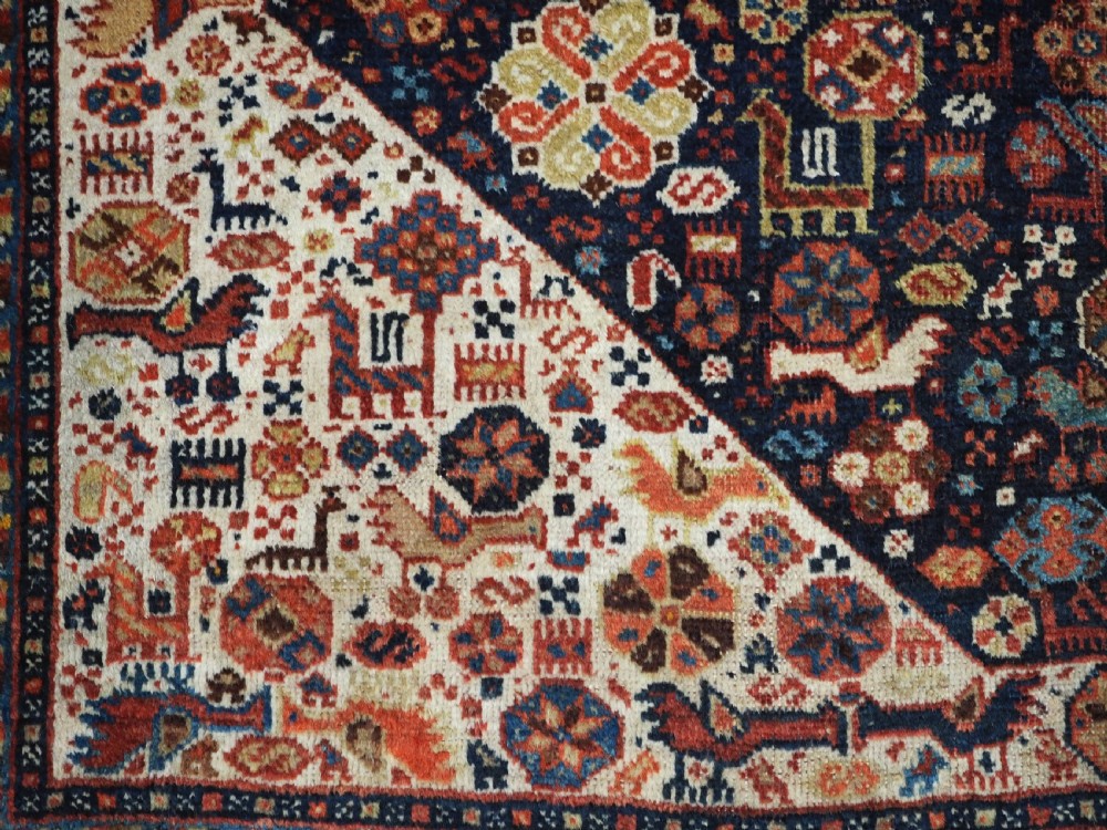 ANTIQUE KELLEH OR KHAN CARPET BY THE KHAMSEH TRIBE, VERY LARGE SIZE, CIRCA 1880. View XIX
