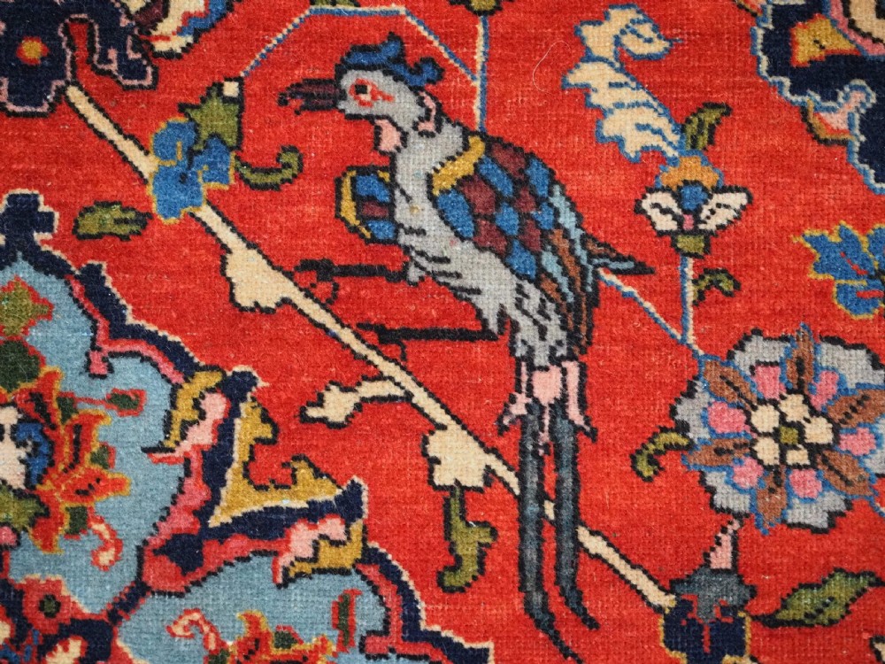 ANTIQUE TABRIZ CARPET WITH BIRDS AND LIONS, EXCELLENT CONDITION, CIRCA 1900/20. View XVI