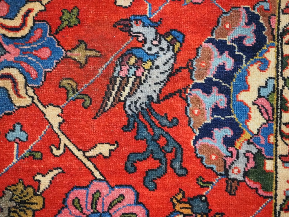 ANTIQUE TABRIZ CARPET WITH BIRDS AND LIONS, EXCELLENT CONDITION, CIRCA 1900/20. View XVII