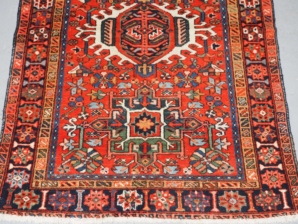 ANTIQUE KARAJA VILLAGE RUG, CLASSIC DESIGN, SMALL SIZE, CIRCA 1900/20. View V
