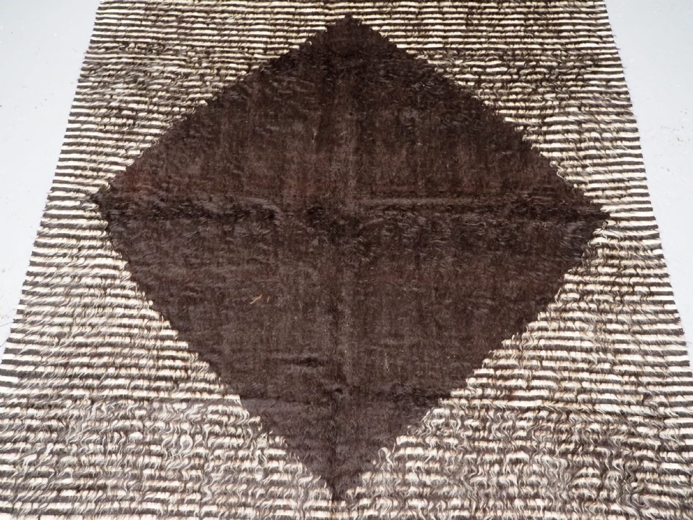 ANTIQUE TURKISH ANGORA MOHAIR SIIRT SHEPHERDS BLANKET, CIRCA 1900/20. View IV