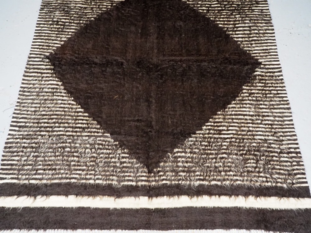 ANTIQUE TURKISH ANGORA MOHAIR SIIRT SHEPHERDS BLANKET, CIRCA 1900/20. View V