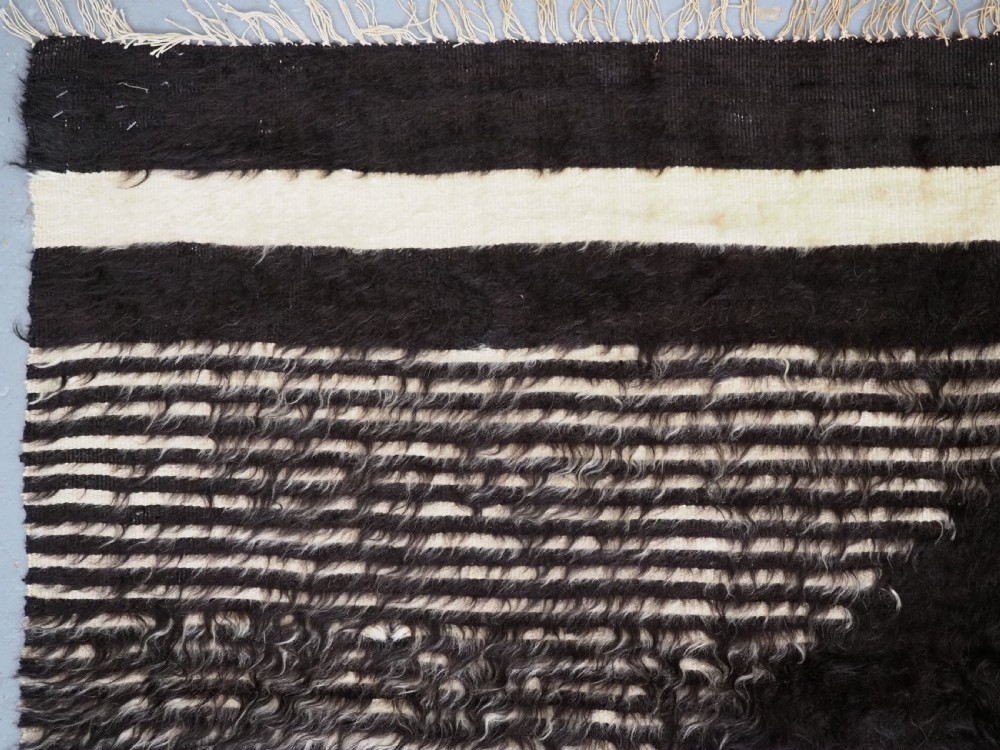 ANTIQUE TURKISH ANGORA MOHAIR SIIRT SHEPHERDS BLANKET, CIRCA 1900/20. View VI