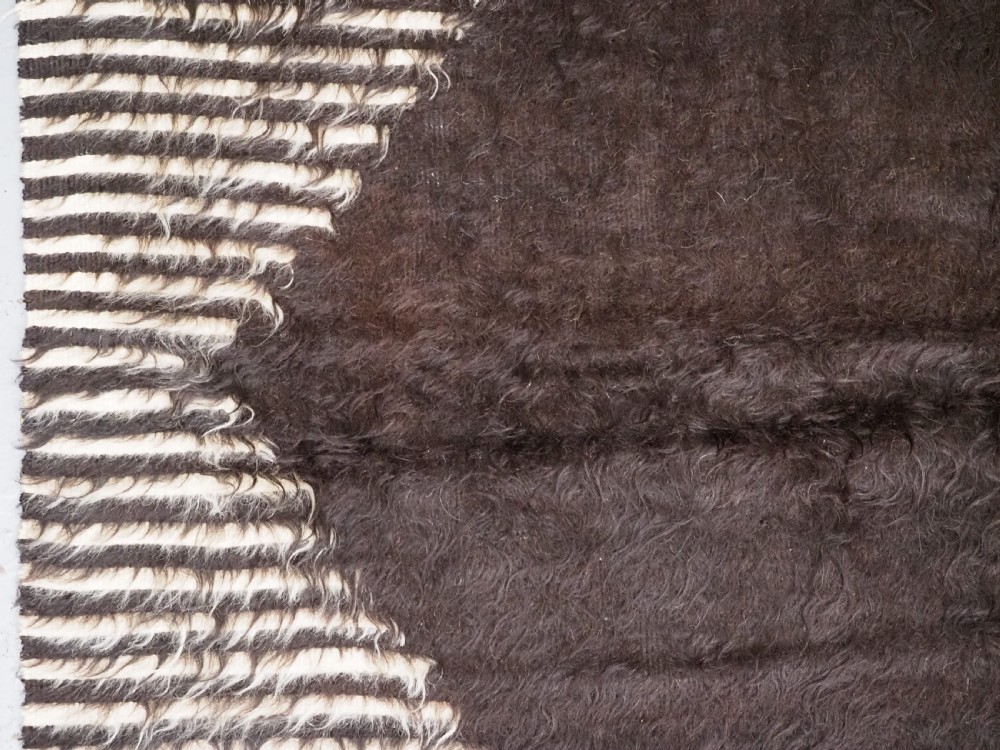 ANTIQUE TURKISH ANGORA MOHAIR SIIRT SHEPHERDS BLANKET, CIRCA 1900/20. View IX