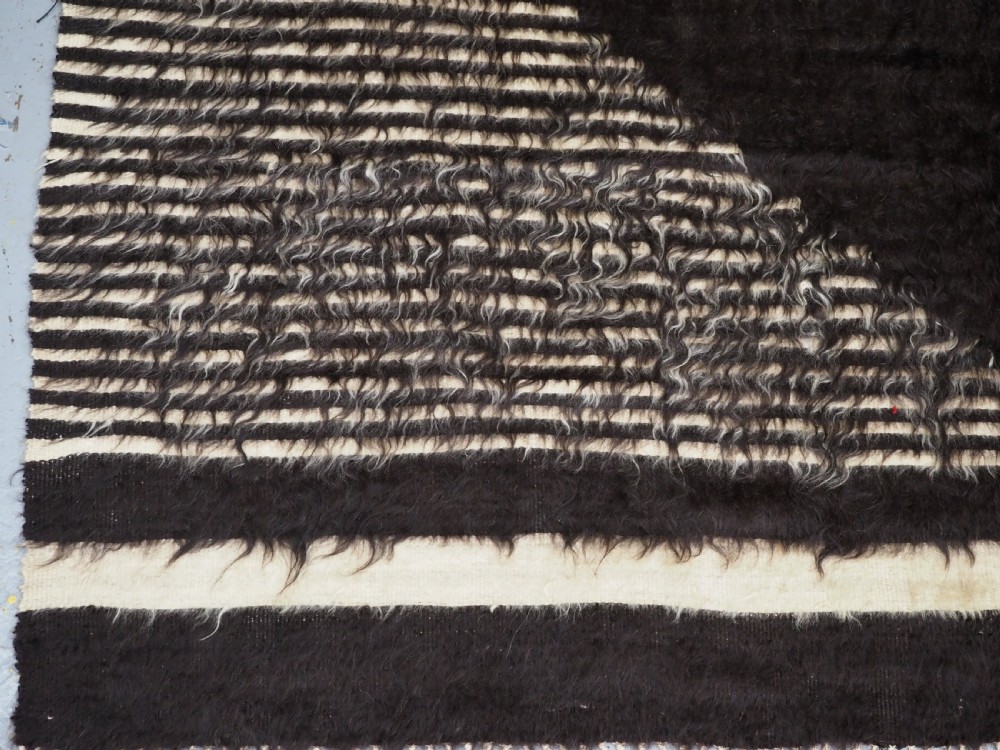 ANTIQUE TURKISH ANGORA MOHAIR SIIRT SHEPHERDS BLANKET, CIRCA 1900/20. View X