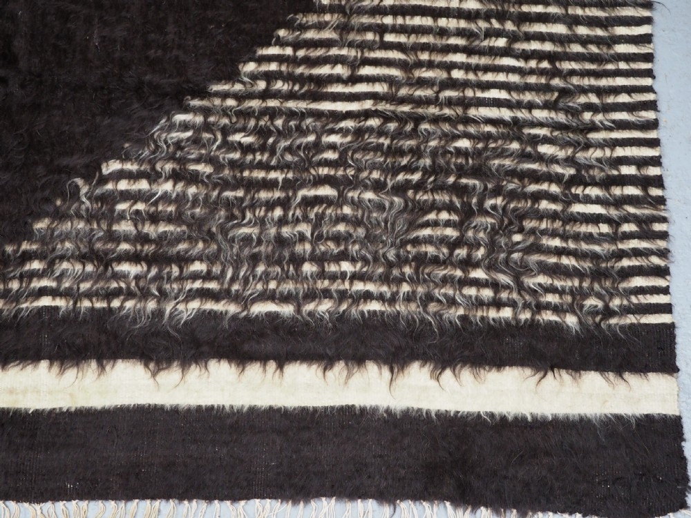ANTIQUE TURKISH ANGORA MOHAIR SIIRT SHEPHERDS BLANKET, CIRCA 1900/20. View XI