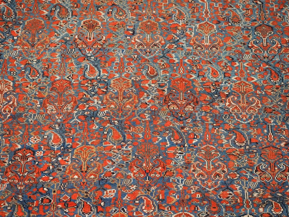 ANTIQUE KHAMSEH TRIBAL RUG, VERY FINE, ALL OVER DESIGN, CIRCA 1900. View VIII
