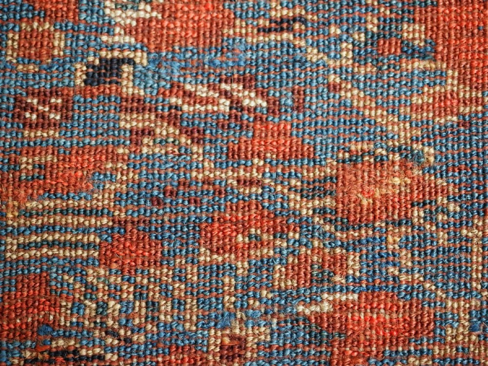ANTIQUE KHAMSEH TRIBAL RUG, VERY FINE, ALL OVER DESIGN, CIRCA 1900. View XIII