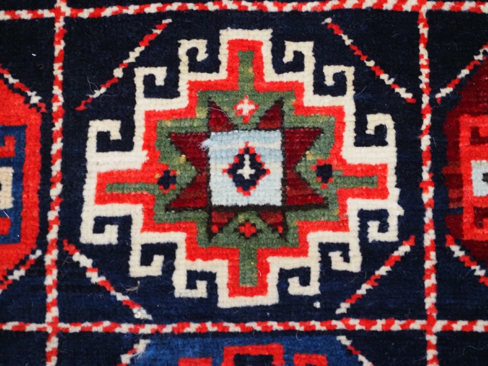 ANTIQUE CAUCASIAN SHIRVAN LONG RUG, DATED 1855, SUPERB COLOUR AND CONDITION. View XIII