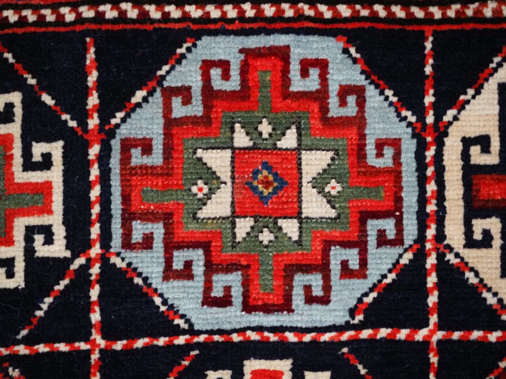 ANTIQUE CAUCASIAN SHIRVAN LONG RUG, DATED 1855, SUPERB COLOUR AND CONDITION. View XIV