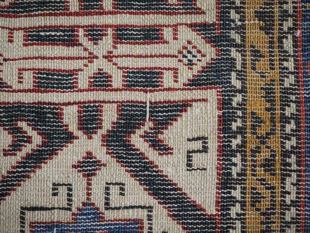 ANTIQUE CAUCASIAN SHIRVAN LONG RUG, DATED 1855, SUPERB COLOUR AND CONDITION. View XVII