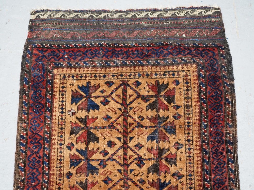 ANTIQUE BALUCH OR TIMURI BALISHT FACE, TREE OF LIFE, CAMEL GROUND, CIRCA 1880. View III