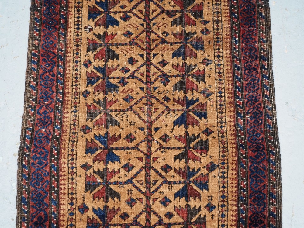 ANTIQUE BALUCH OR TIMURI BALISHT FACE, TREE OF LIFE, CAMEL GROUND, CIRCA 1880. View IV