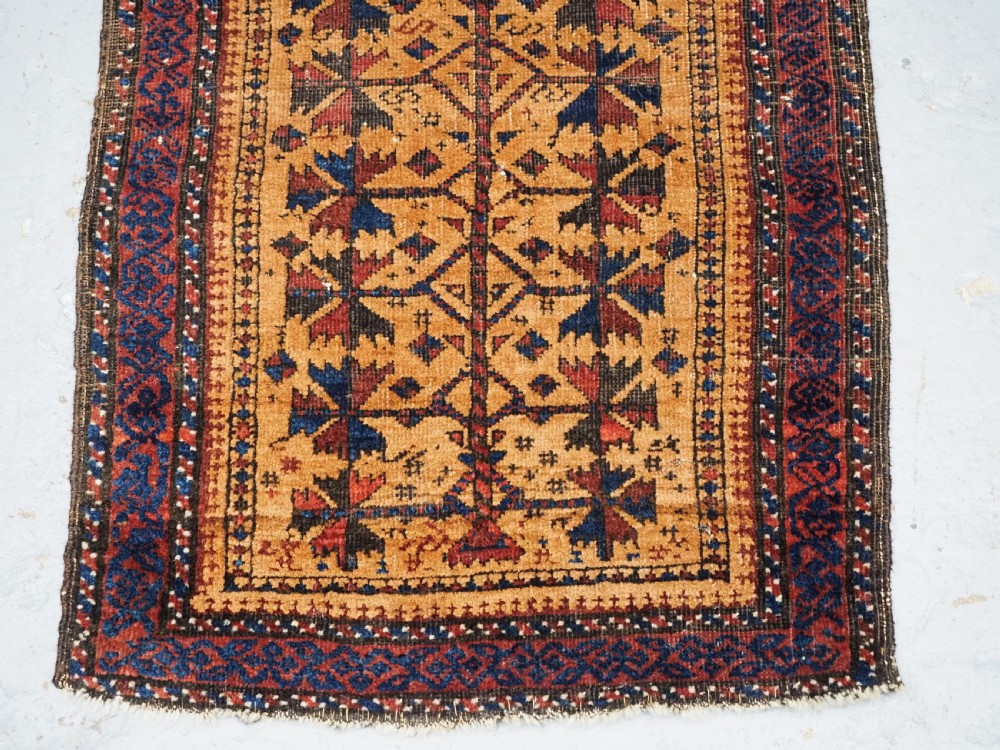 ANTIQUE BALUCH OR TIMURI BALISHT FACE, TREE OF LIFE, CAMEL GROUND, CIRCA 1880. View V
