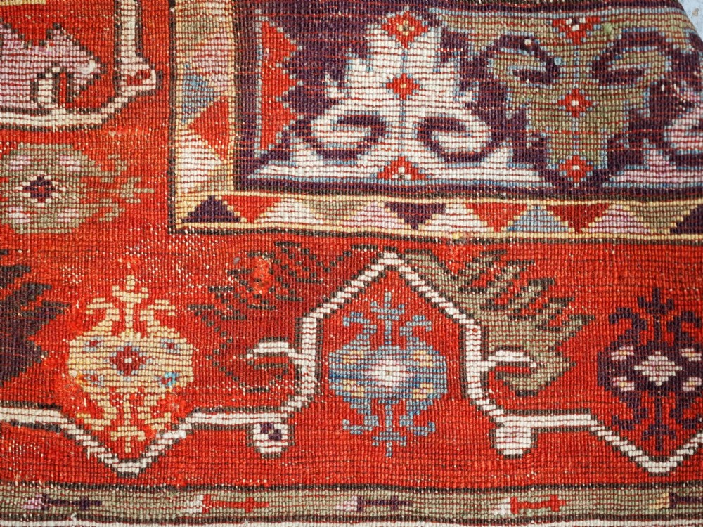 ANTIQUE TURKISH MILAS RUG OF SCARCE DESIGN, SUPERB COLOUR, CIRCA 1890. View XIV