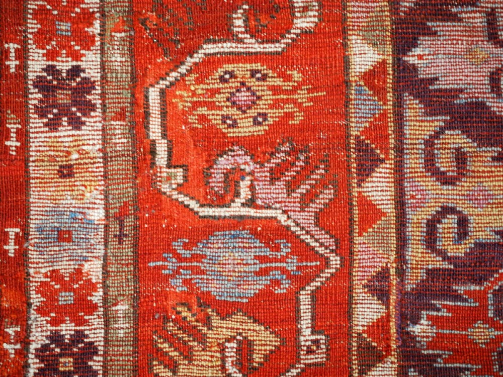 ANTIQUE TURKISH MILAS RUG OF SCARCE DESIGN, SUPERB COLOUR, CIRCA 1890. View XVIII