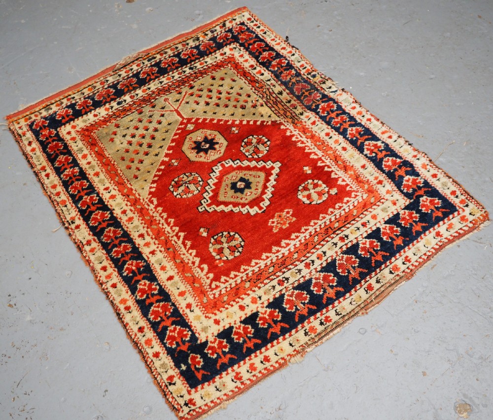 ANTIQUE TURKISH BERGAMA REGION VILLAGE PRAYER RUG, CIRCA 1880. View II