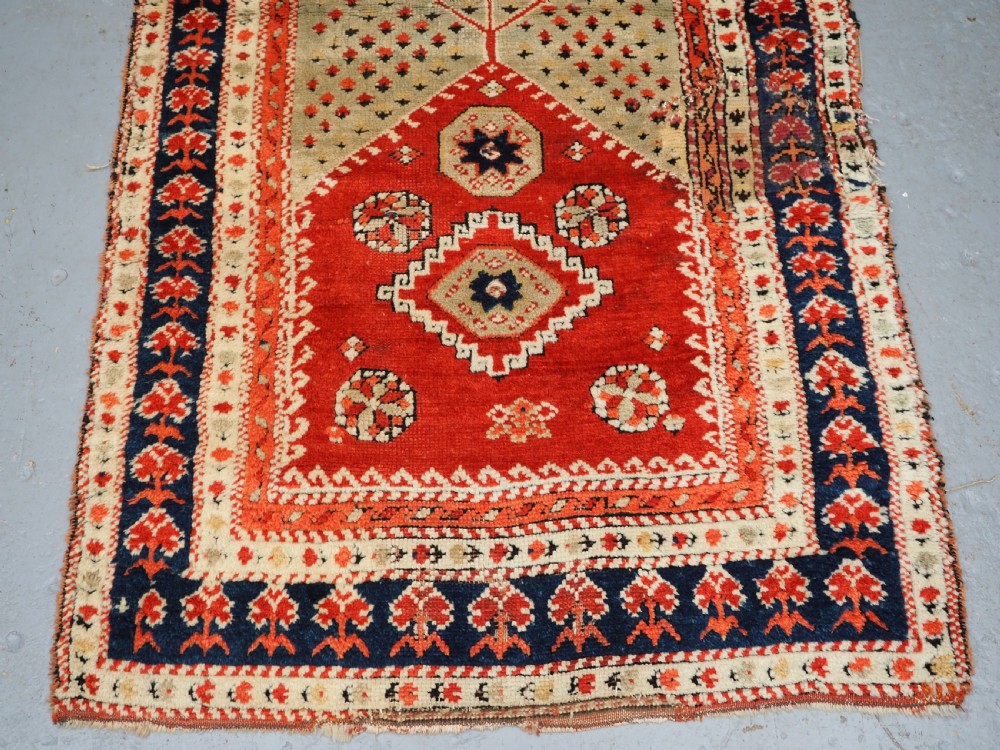 ANTIQUE TURKISH BERGAMA REGION VILLAGE PRAYER RUG, CIRCA 1880. View IV