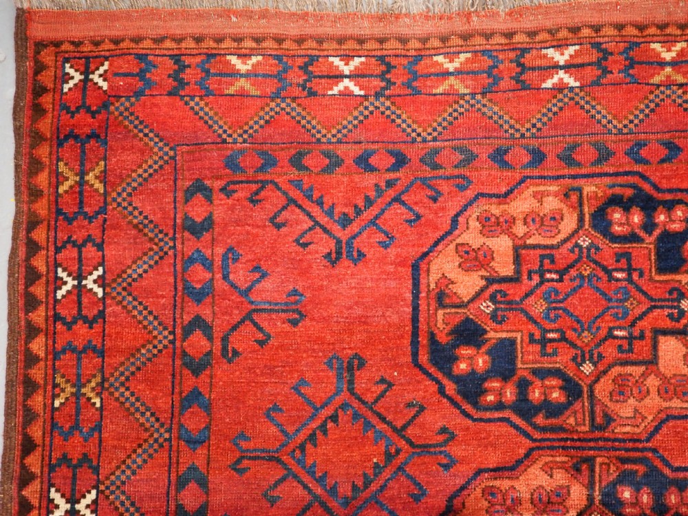 ANTIQUE ERSARI TURKMEN MAIN CARPET, SUPERB LARGE GULS, CIRCA 1880. View V