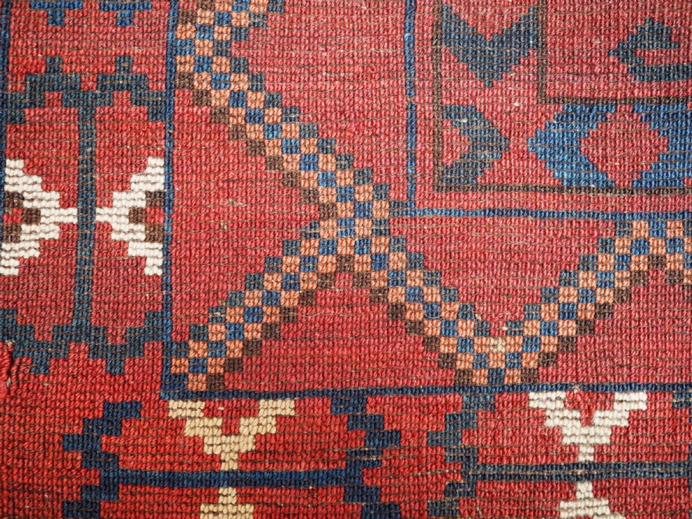 ANTIQUE ERSARI TURKMEN MAIN CARPET, SUPERB LARGE GULS, CIRCA 1880. View XI