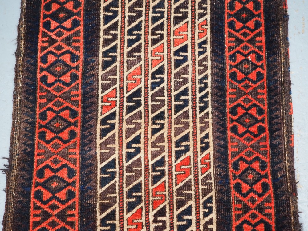 ANTIQUE BALUCH BALISHT OF SCARCE DESIGN, COMPLETE WITH BACK, CIRCA 1890. View V