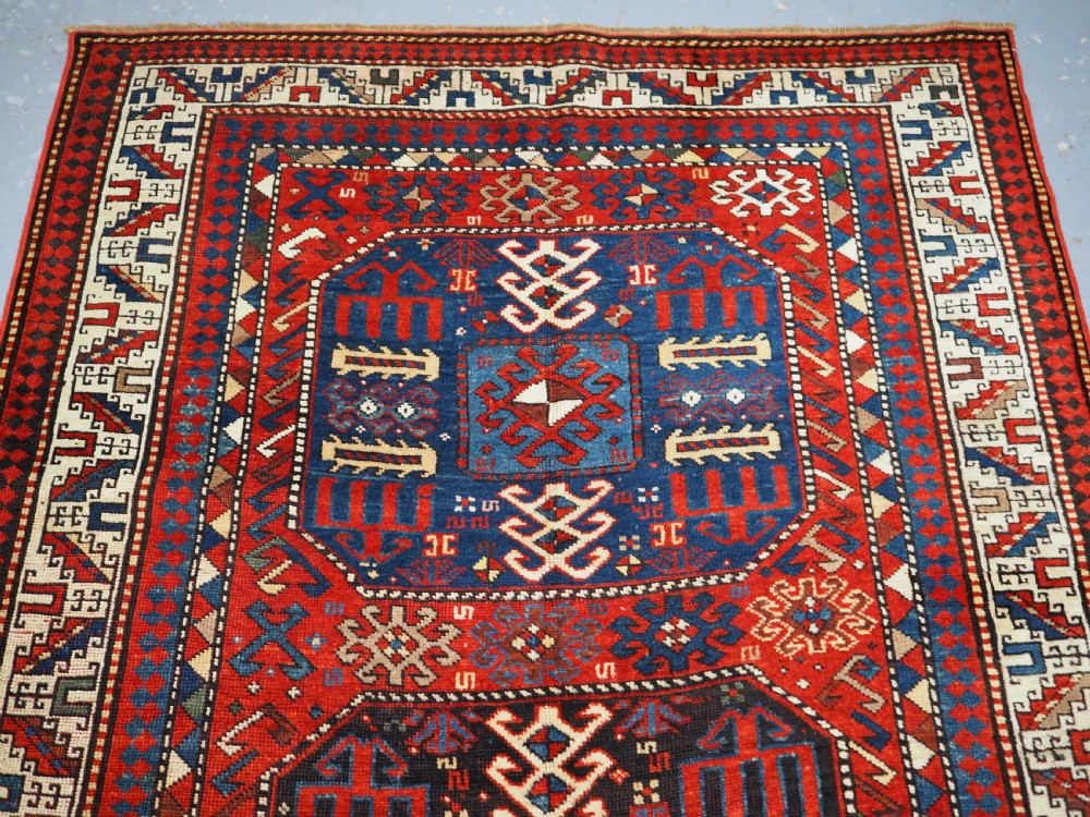 ANTIQUE CAUCASIAN CHAJLI RUG, SUPERB COLOUR, CIRCA 1890. View III