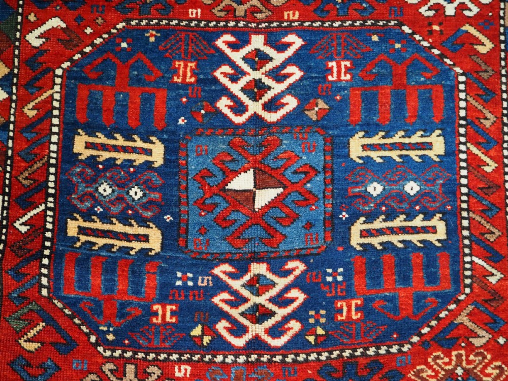 ANTIQUE CAUCASIAN CHAJLI RUG, SUPERB COLOUR, CIRCA 1890. View VIII
