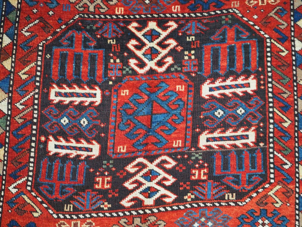 ANTIQUE CAUCASIAN CHAJLI RUG, SUPERB COLOUR, CIRCA 1890. View IX