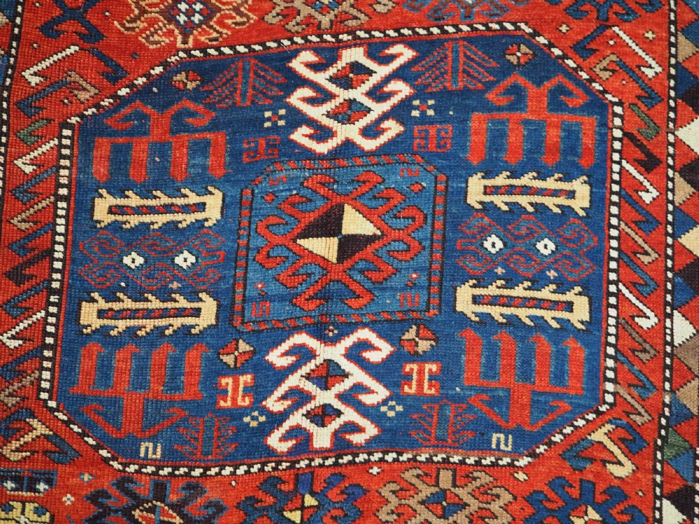 ANTIQUE CAUCASIAN CHAJLI RUG, SUPERB COLOUR, CIRCA 1890. View X
