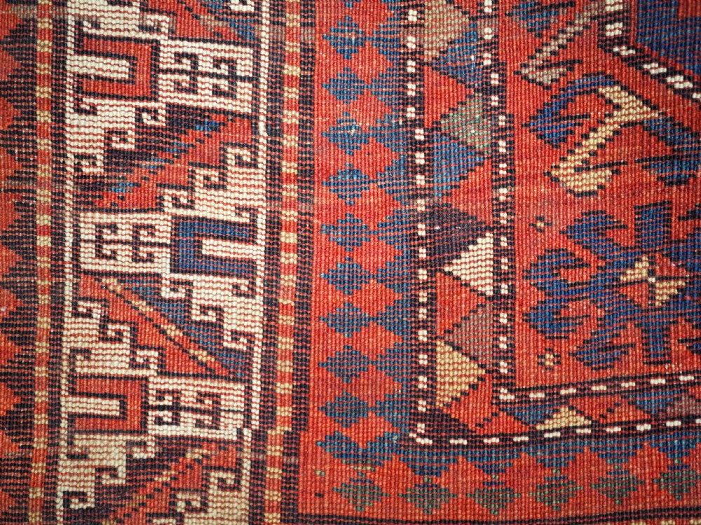 ANTIQUE CAUCASIAN CHAJLI RUG, SUPERB COLOUR, CIRCA 1890. View XII