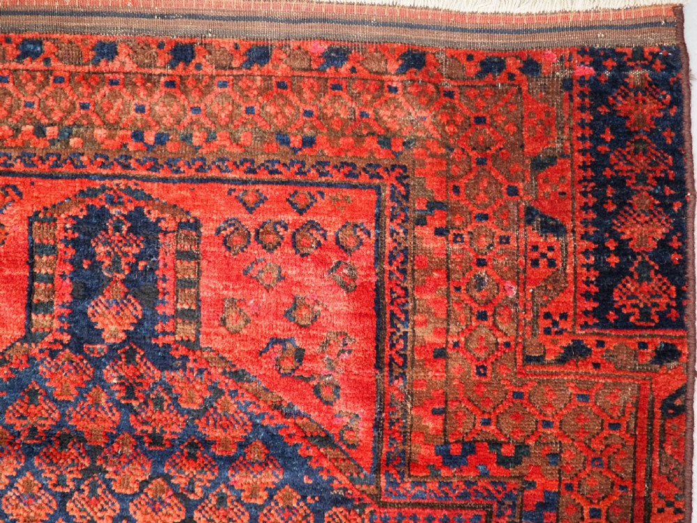 ANTIQUE TIMURI DOKHTAR-E-QAZI PRAYER RUG, CIRCA 1880. View VIII