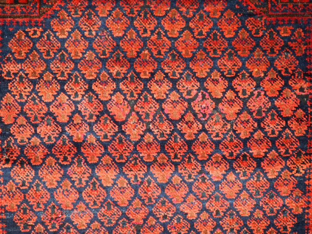 ANTIQUE TIMURI DOKHTAR-E-QAZI PRAYER RUG, CIRCA 1880. View IX