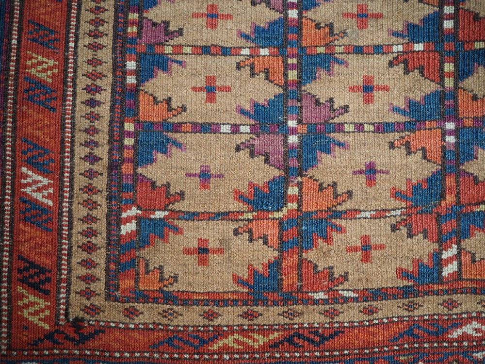 ANTIQUE PRAYER RUG BY THE ERSARI TURKMEN OF SCARCE TYPE, CIRCA 1890. View XII
