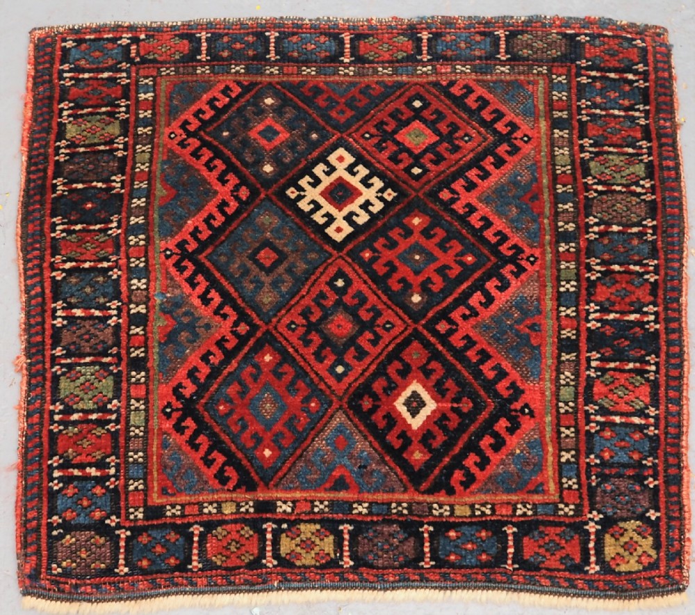 ANTIQUE JAF KURD BAG FACE OF SMALL SIZE, CIRCA 1900.