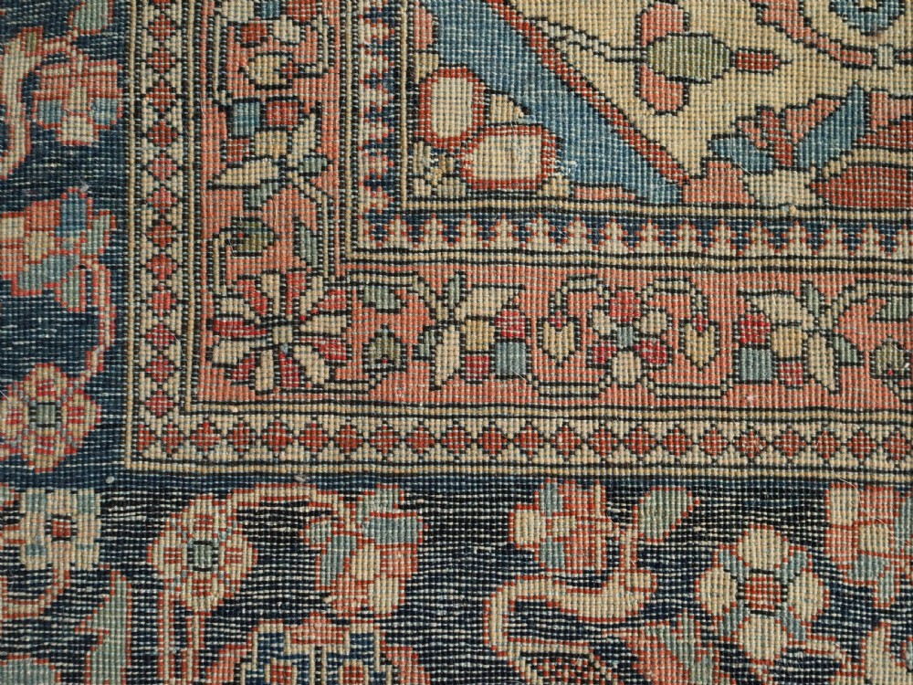 ANTIQUE MOHTASHAM KASHAN RUG, OUTSTANDING COLOUR AND CONDITION, CIRCA 1890. View XII