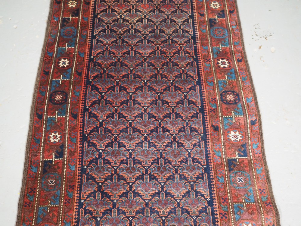 ANTIQUE BALUCH RUNNER, POSSIBLY TIMURI, VERY SCARCE ITEM, CIRCA 1890. View IV