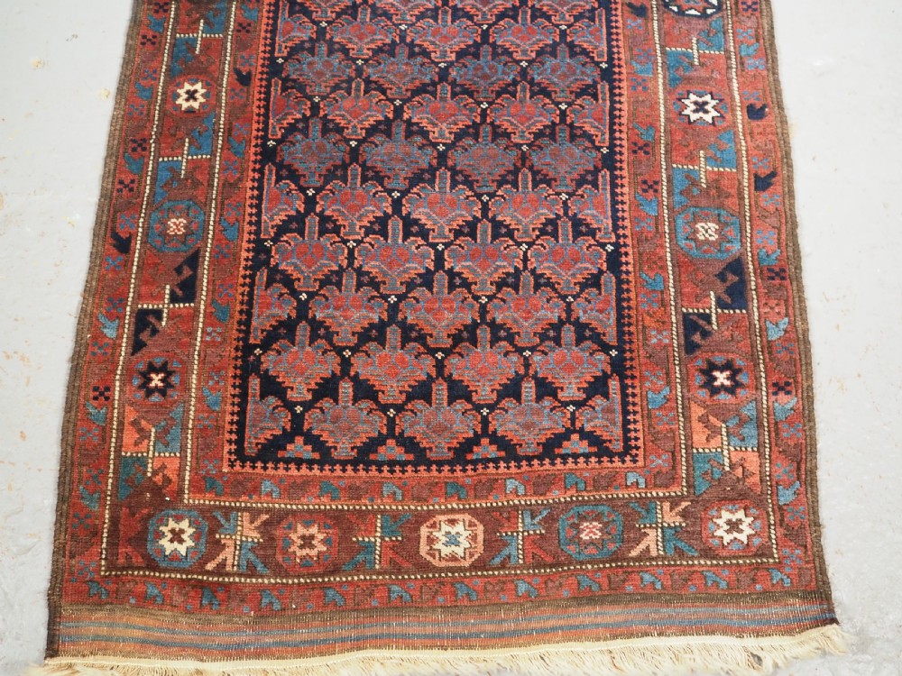 ANTIQUE BALUCH RUNNER, POSSIBLY TIMURI, VERY SCARCE ITEM, CIRCA 1890. View VI
