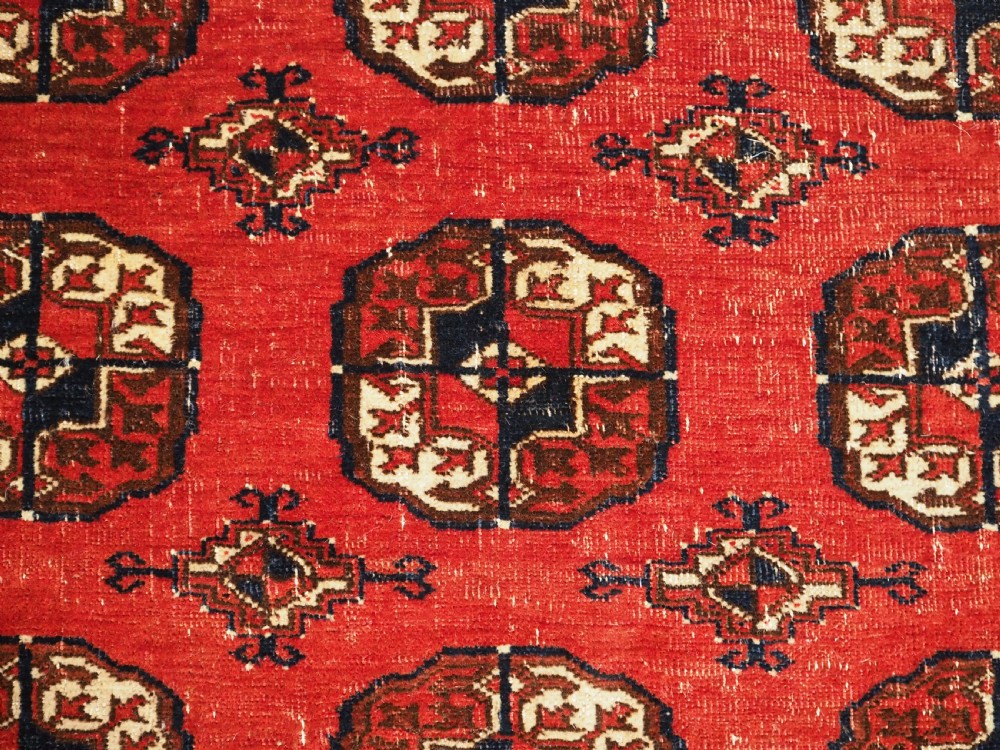 ANTIQUE YOMUT TURKMEN RUG WITH UNUSUAL BORDER DESIGN, CIRCA 1900. View VII