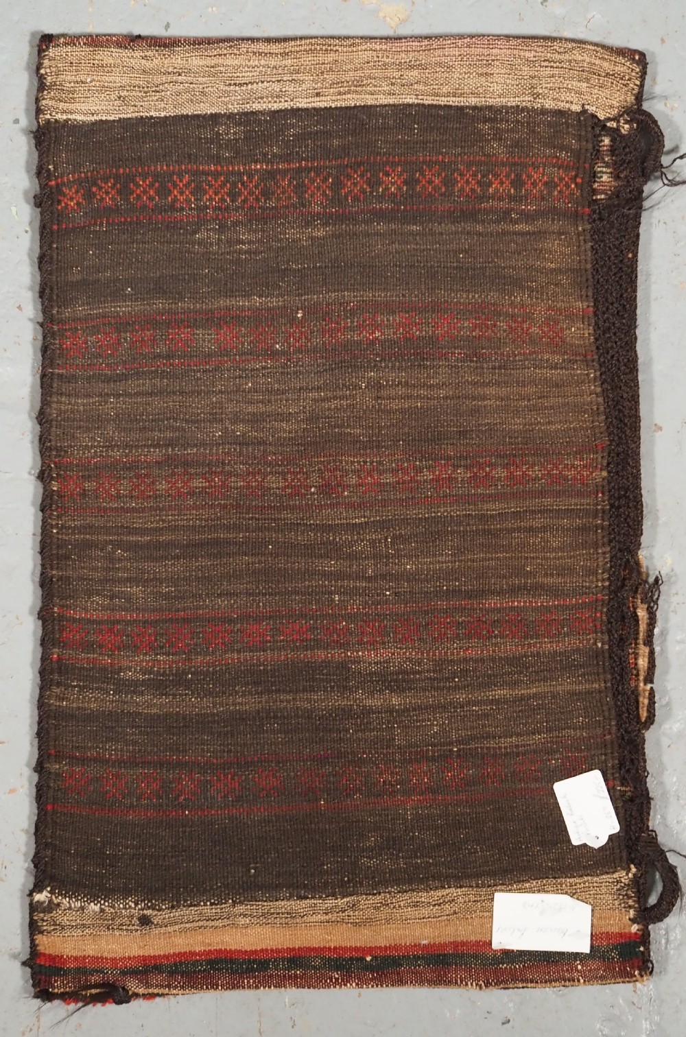ANTIQUE MUSHWANI BALUCH PUSHTI WITH PLAIN WEAVE BACK, CIRCA 1900. View V