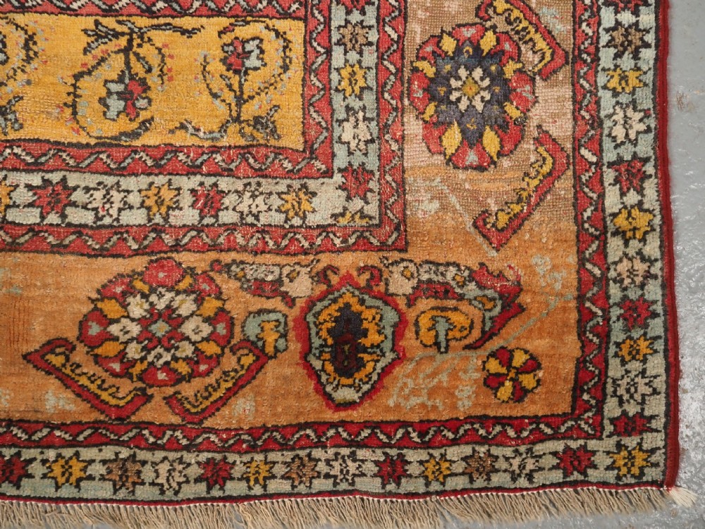 ANTIQUE TURKISH OUSHAK REGION PRAYER RUG, LATE 19TH CENTURY. View XII