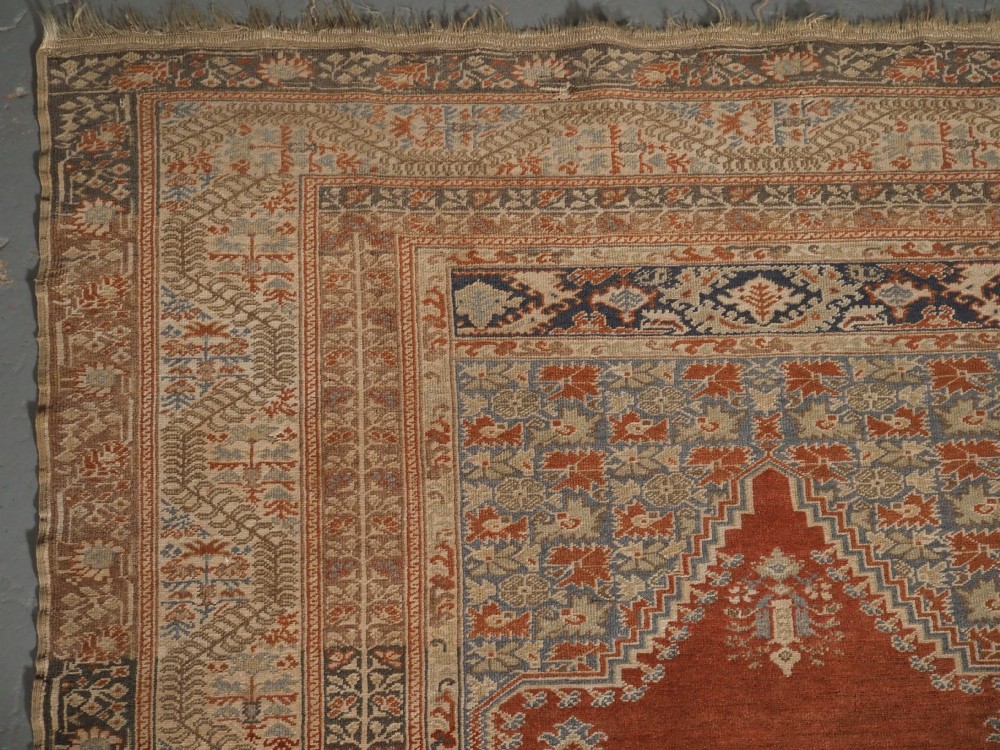 ANTIQUE TURKISH GHIORDES PRAYER RUG, SUPERB CONDITION, 1ST HALF 19TH CENTURY. View VI