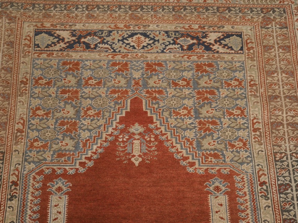 ANTIQUE TURKISH GHIORDES PRAYER RUG, SUPERB CONDITION, 1ST HALF 19TH CENTURY. View XII