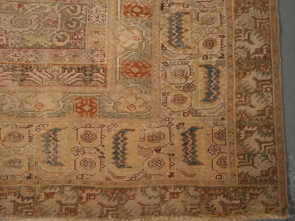 ANTIQUE TURKISH GHIORDES PRAYER RUG, BLUE GROUND, 18TH CENTURY. View XII