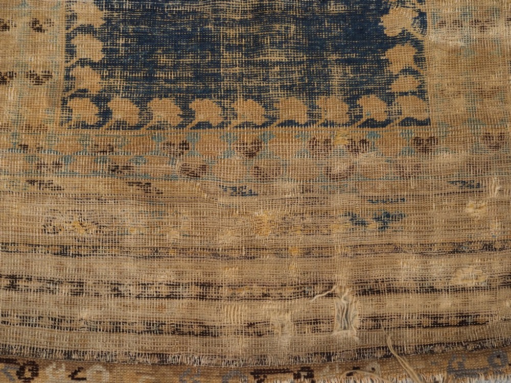 ANTIQUE TURKISH GHIORDES PRAYER RUG OF SCARCE EARLY DESIGN, 18TH CENTURY. View XI