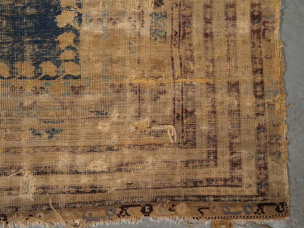 ANTIQUE TURKISH GHIORDES PRAYER RUG OF SCARCE EARLY DESIGN, 18TH CENTURY. View XII