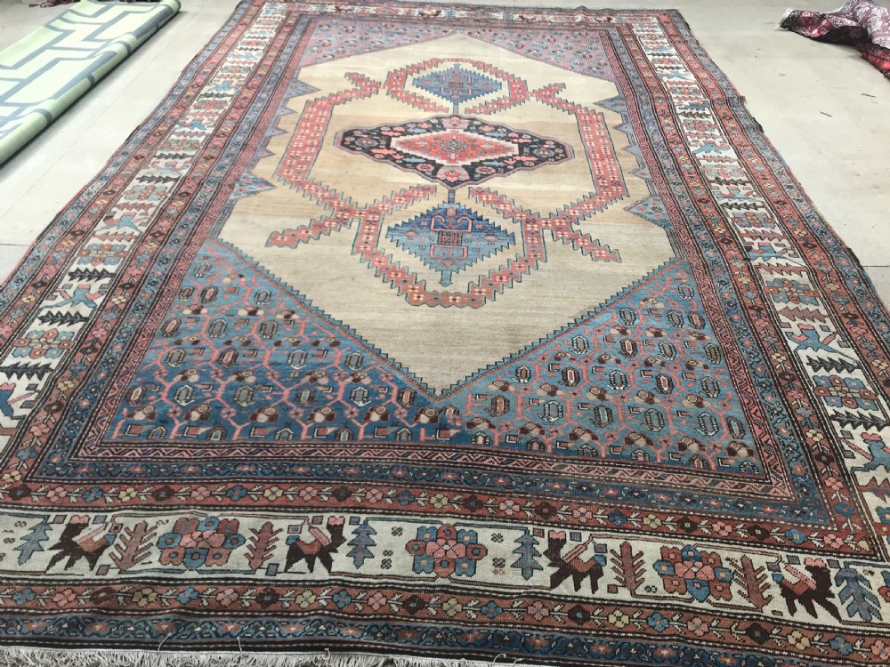ANTIQUE BAKSHAISH VILLAGE CARPET, LARGE SIZE WITH CAMEL GROUND, CIRCA 1880. View II