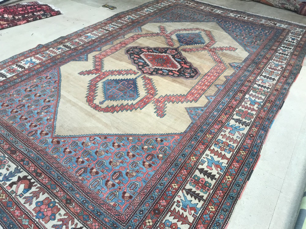 ANTIQUE BAKSHAISH VILLAGE CARPET, LARGE SIZE WITH CAMEL GROUND, CIRCA 1880. View V